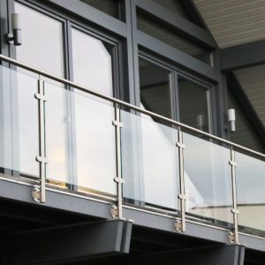 Balcony,Railing,Made,Of,Glass,And,Stainless,Steel